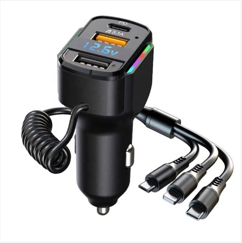 Fashion New 3-in-1 Spring Car Charger - New Smart World