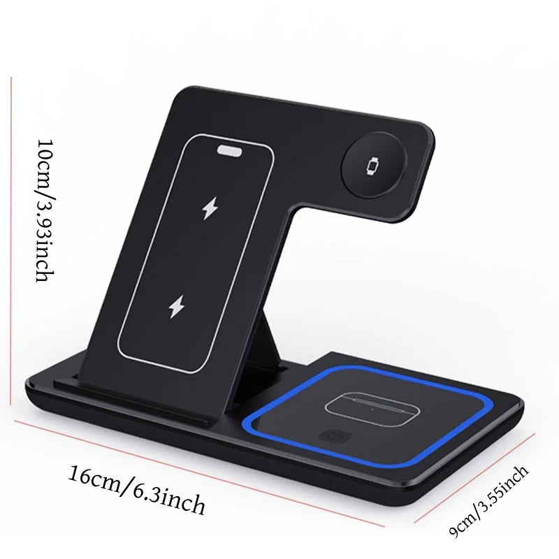 3 in 1 Foldable Charging Station - New Smart World