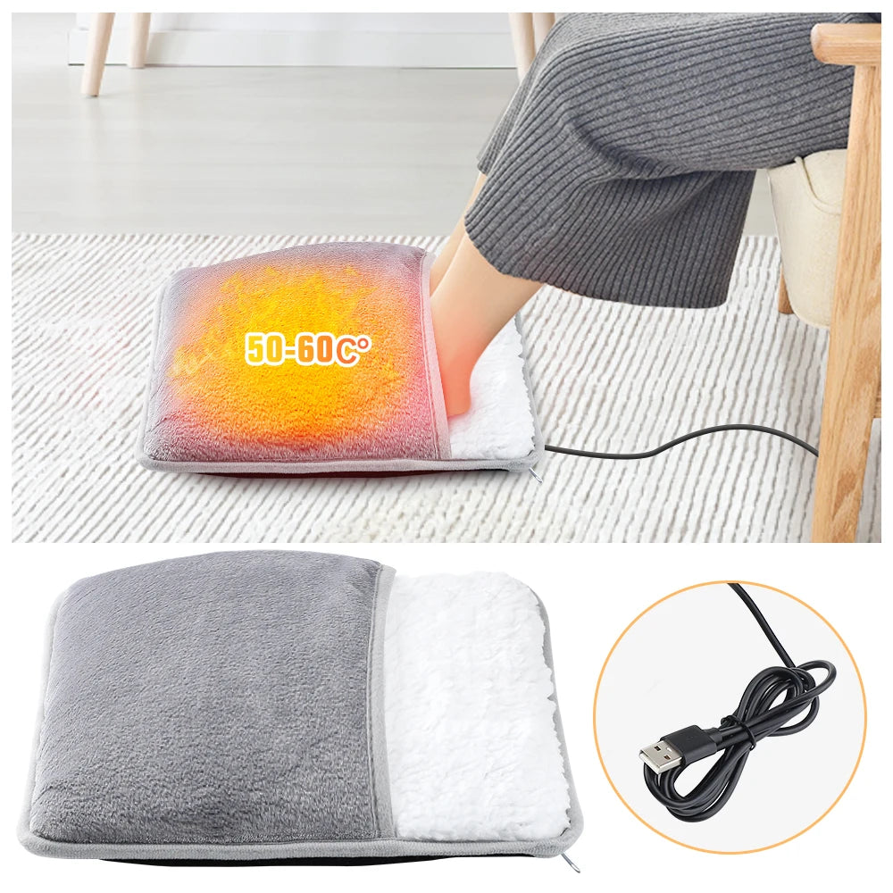 CozyFeet USB Flannel Heating Slippers Pad - New Smart World