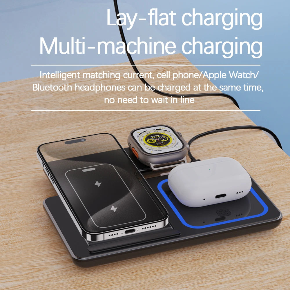 3 in 1 Foldable Charging Station - New Smart World