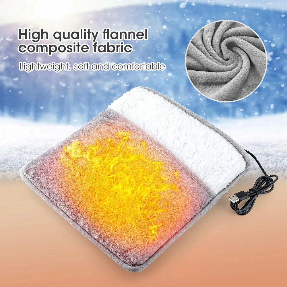 CozyFeet USB Flannel Heating Slippers Pad - New Smart World