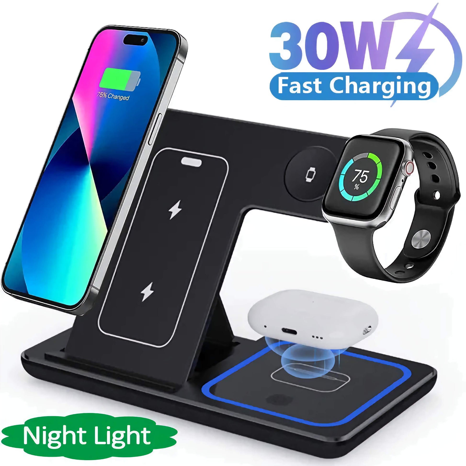 3 in 1 Foldable Charging Station - New Smart World